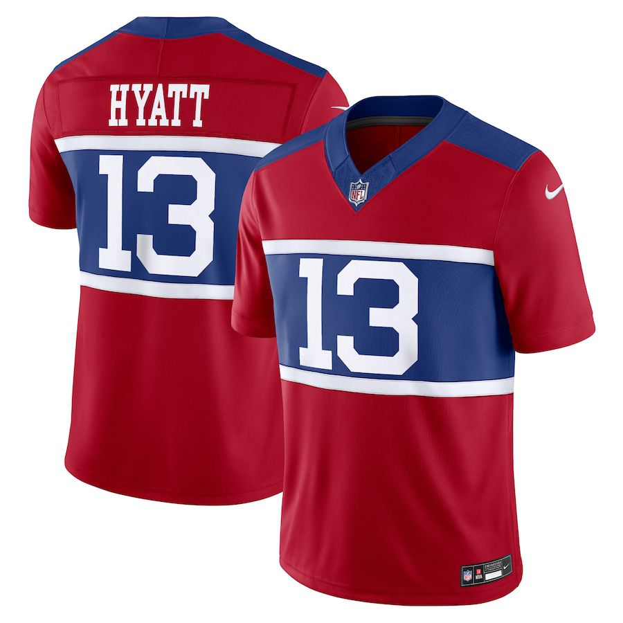 Men New York Giants #13 Jalin Hyatt Nike Century Red Alternate Vapor F.U.S.E. Limited NFL Jersey